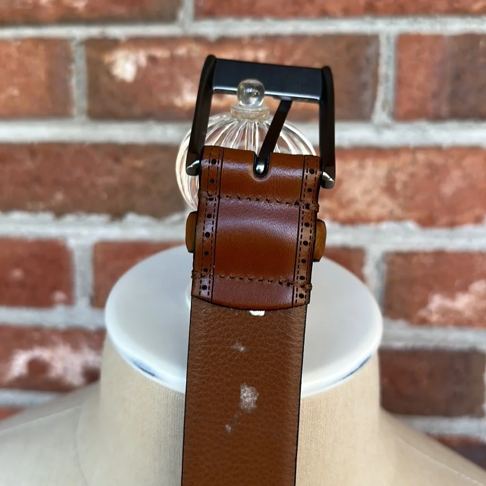 Joseph Abboud Punched Leather Belt